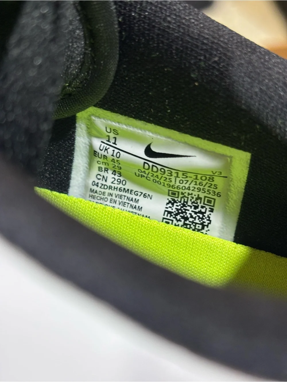Nike Air Jordan 1 Low Golf ‘Phantom Volt’ Men’s Size 11 Cleats NEW! | DD9315-108